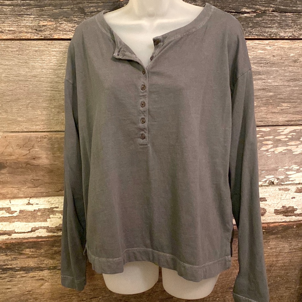 Tall Long Sleeve Easy Tee Henley Old Navy
